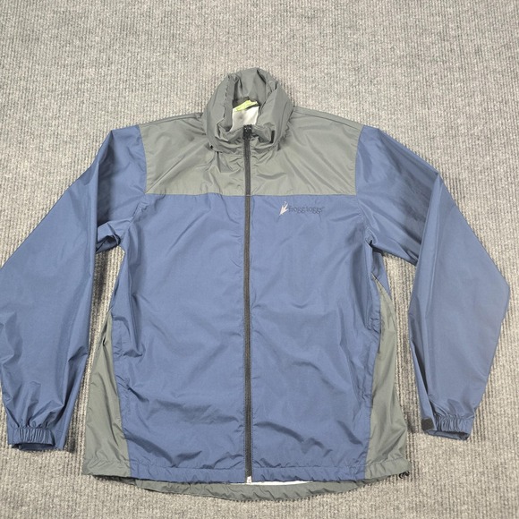 Frogg Toggs Jacket Mens Small Medium Blue Gray Full Zip Hooded River Toadz‎ Pack - Picture 1 of 14